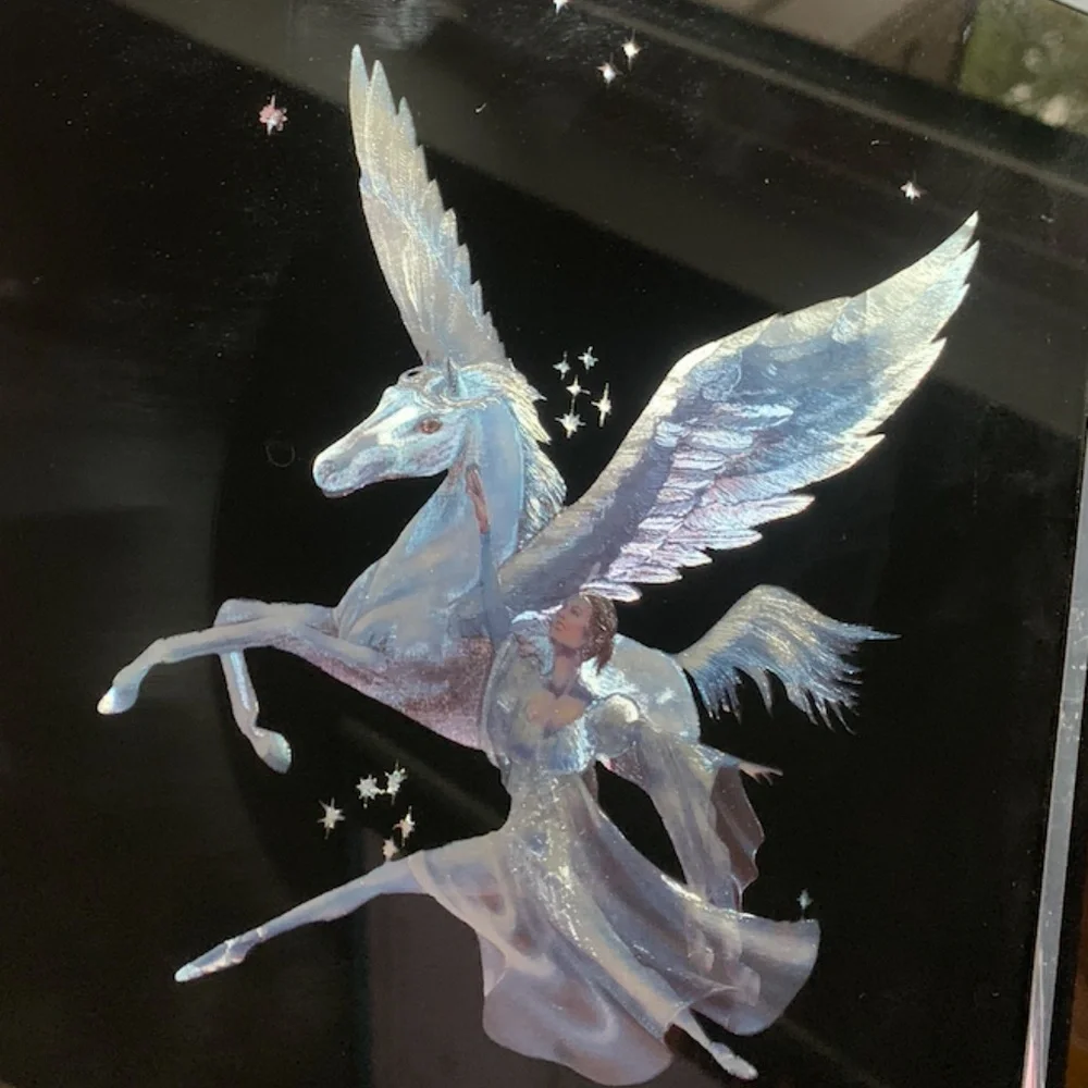 Vintage Pegasus & Ballerina Etching